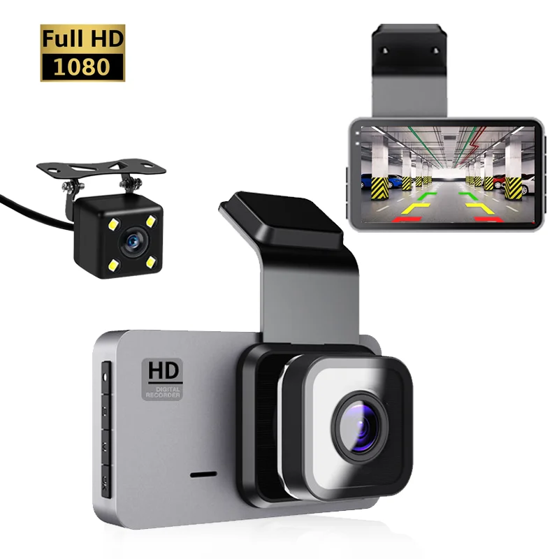 

2 Channel Car Dvr 1080P Dash Cam for Car Camera 3.0In Dashcam Video Recorder Rear View Camera for Vehicle Parking Mode G-sensor