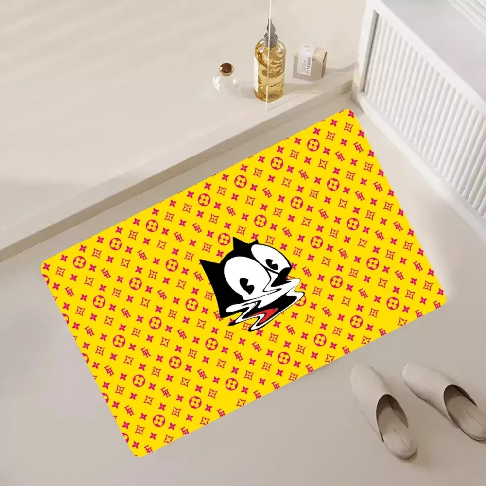 Cartoon Cute F-Felix the C-Cats Floor Mat Bedroom Kitchen Door Bath House Super Absorbent Foot Non-slip