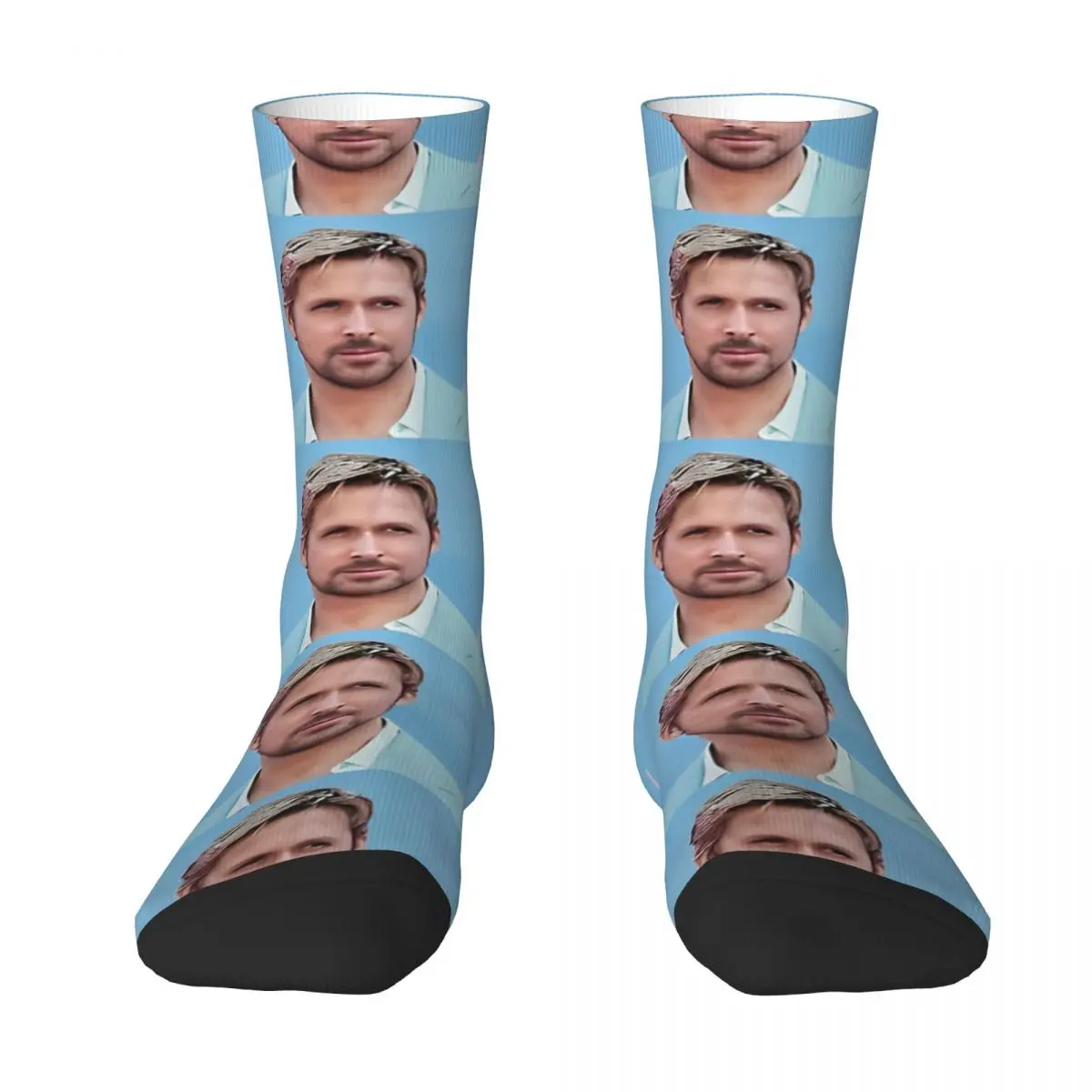 RYAN GOSLING Stock Adults Men beard Socks Soft Breathable Fashion Socks Spring Climbing Anti-Slip Pattern Socks Birthday Present