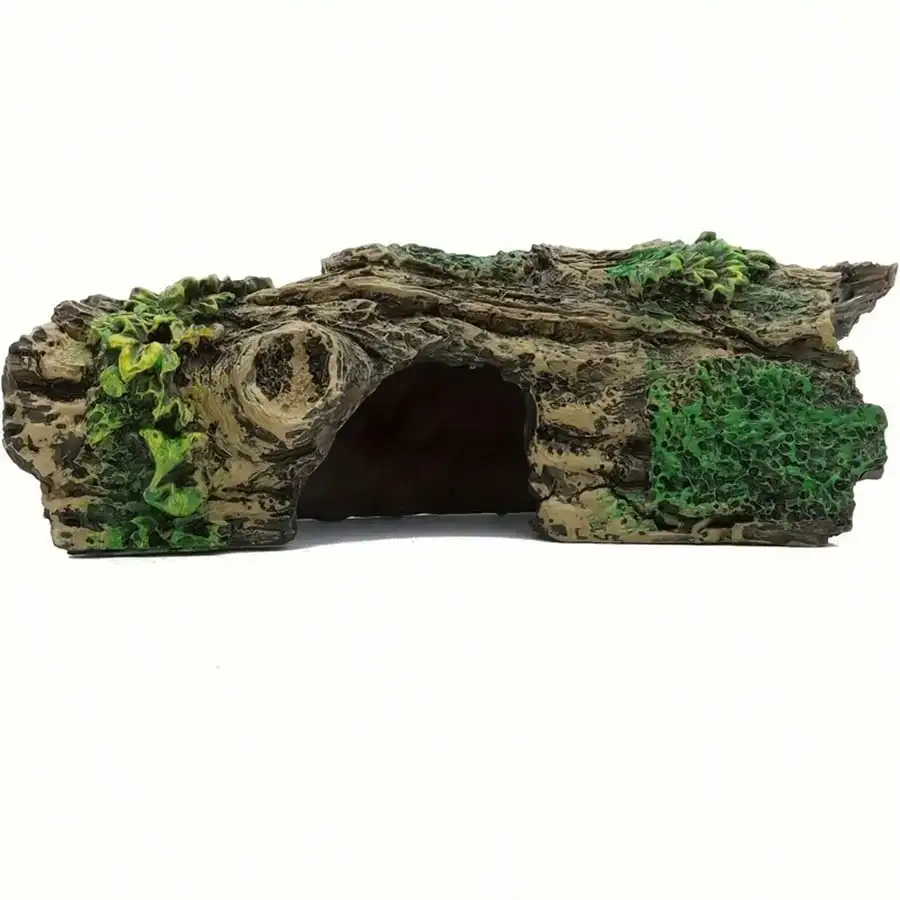 Lifelike Aquarium Cave Ornament with Greenery Design Creates a Comfortable Hiding Spot for Aquatic Animals Enhances Decor