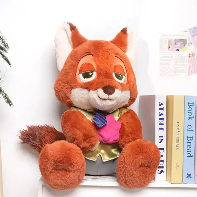 

Официальная плюшевая кукла Дисней «Зверополис» Джуди и Ник с морковкой, милая мягкая игрушка, подушка-игрушка в мультяшном стиле для девочек, 35 см