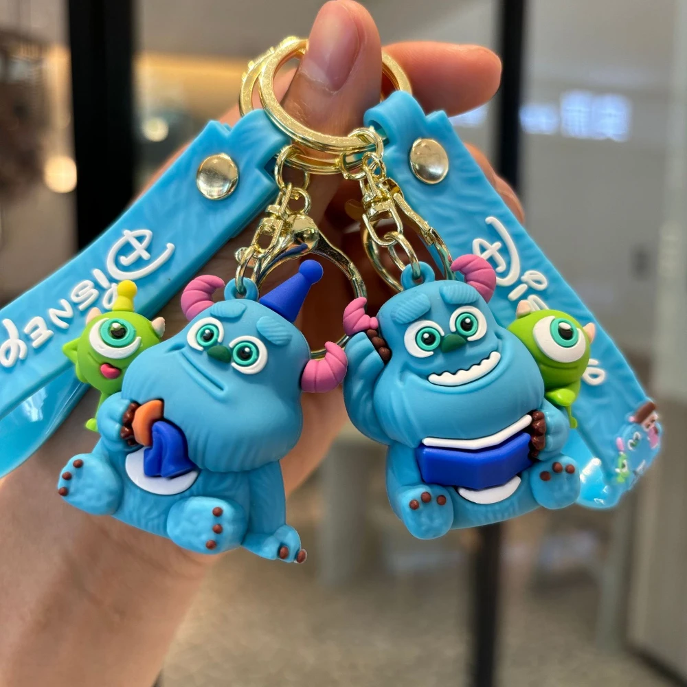 Cartoon Monsters University Keychain Cute Creative Dolls Schoolbag Hanging Car Keyring Ornaments Toy Birthday Gift for Kids