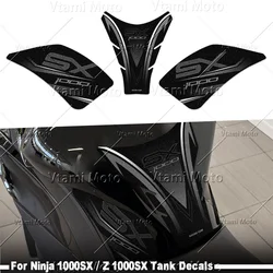 Motorcycle Fuel Tank Pad Sticker Anti-Slip Tank Side Protection Decal For Kawasaki Ninja 1000SX Z 1000SX 1000 SX 2017-2024
