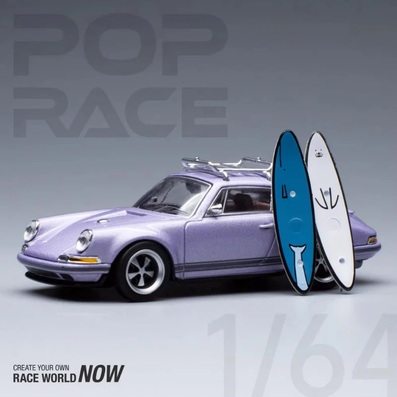 1-64、新品のsinger-964パープルサーフボード在庫あり、合金フィナーレミニチュアシミュレーションカーモデル、大人の置物、男の子のおもちゃ。