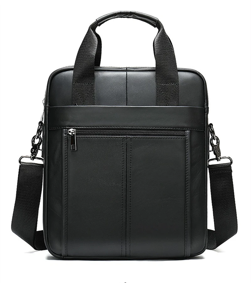 Nesitu vintage preto marrom café couro genuíno 13.3 ''portátil das mulheres dos homens maleta ombro saco do mensageiro m8577