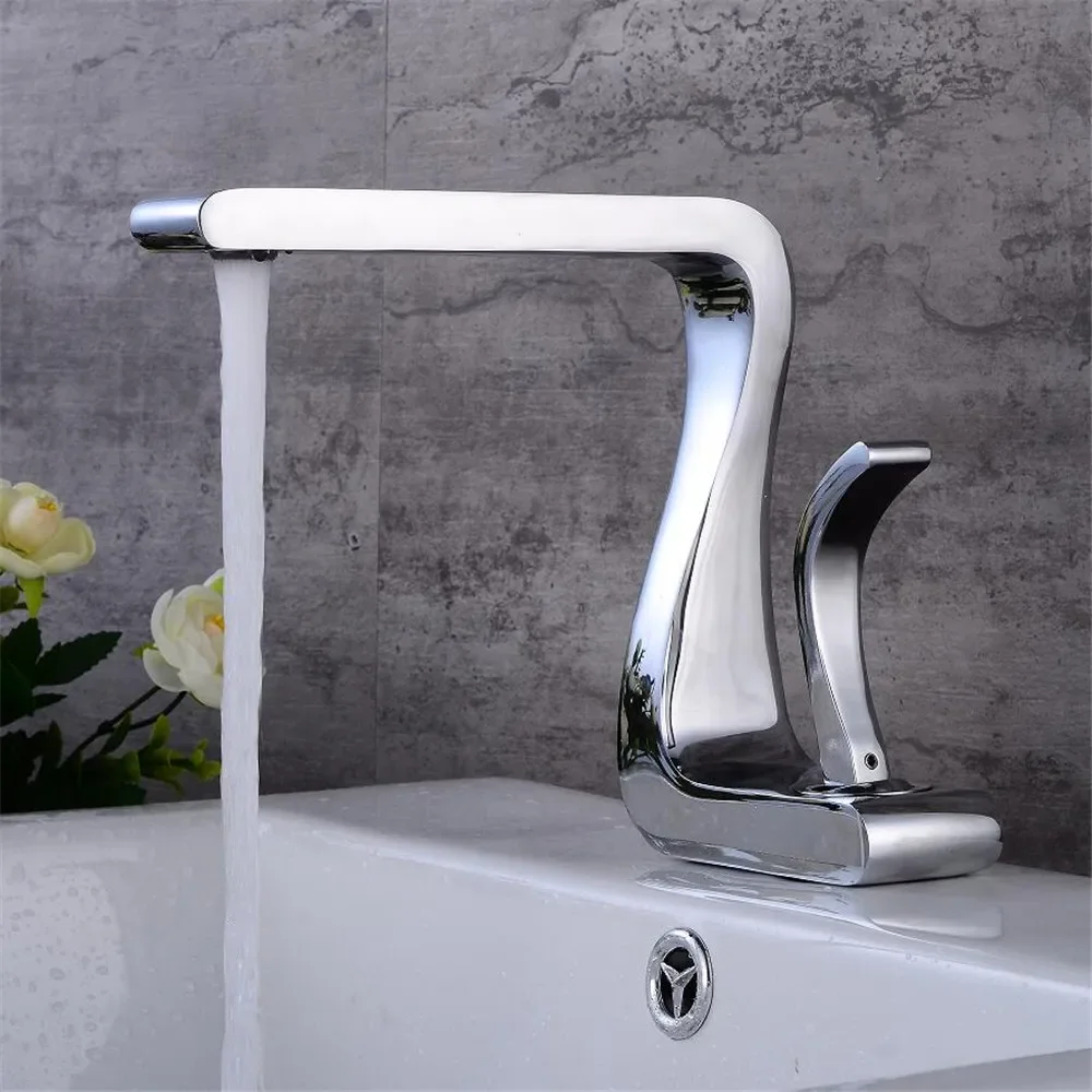 

Basin Faucet Chrome/Gold/Black Bathroom Mixer Tap Brass Wash basin Hot and Cold Sink New Modern