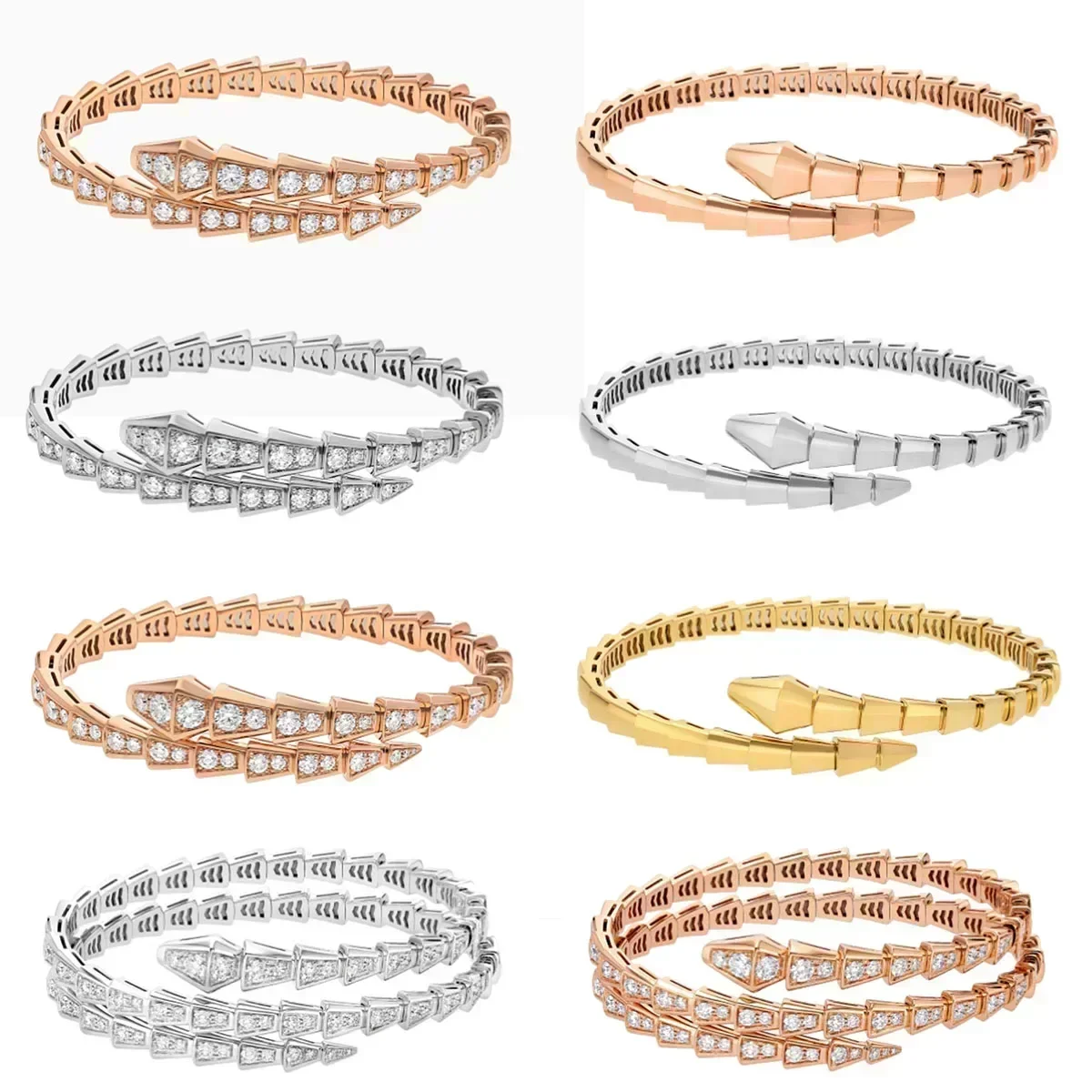 

2025 New 925 silver High get-together Quality Luxury Snake Bracelet - Various Styles for Holiday Gifts Fashion personality