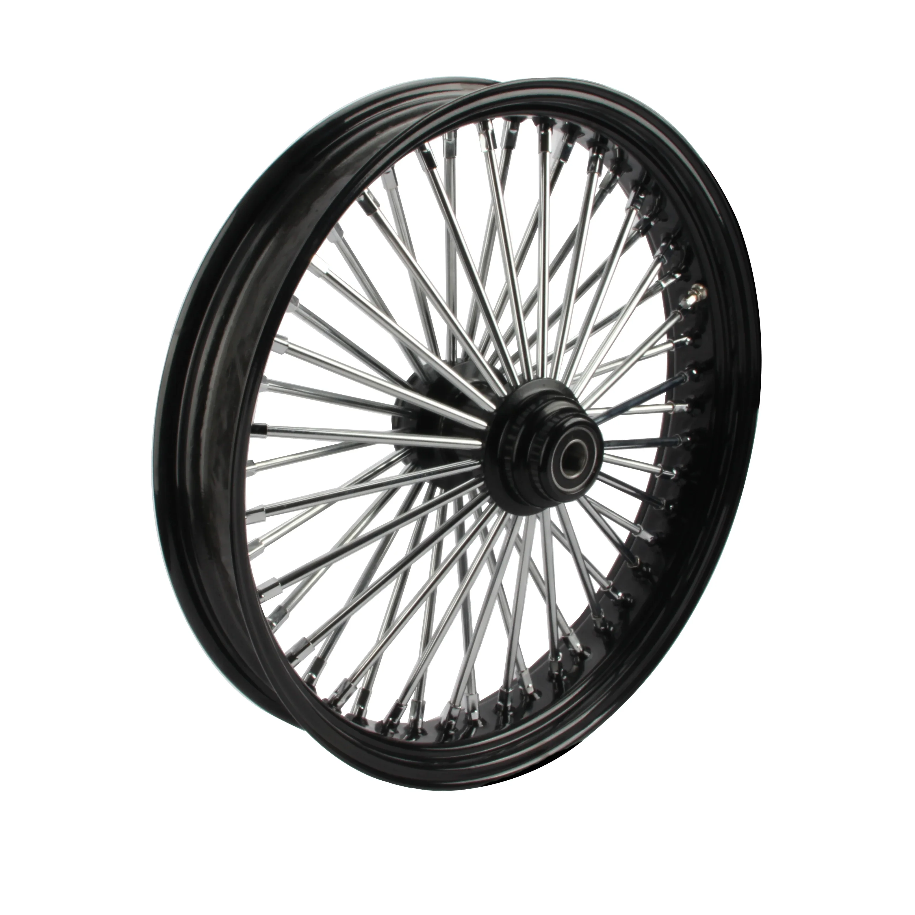 21 Inch Front Wheel Harleyfor Glider Station Wagon Modified Wheel Spoke Wheel Black Edge Plated Spoke Steel Ring