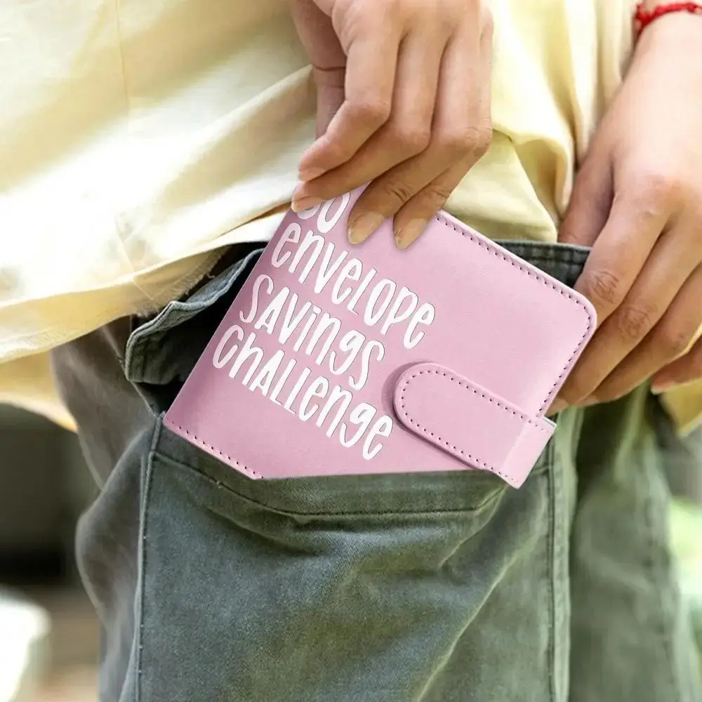 Waterproof PU Leather Cash Saving Challenges 30Days Money Budget Binder Handbook Planner Envelope Notebook