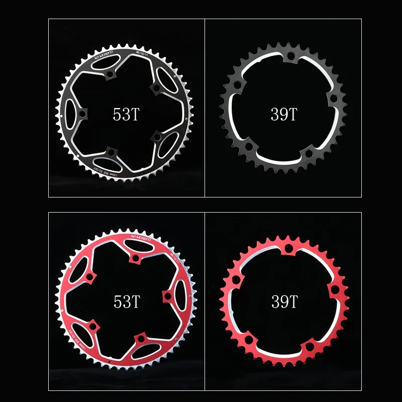 Litepro130BCD Bicycle Chainring Double Disc 53-39T for Road Bike Crankset Compatible 9/10/11Speed Folding Bike Chain Wheel