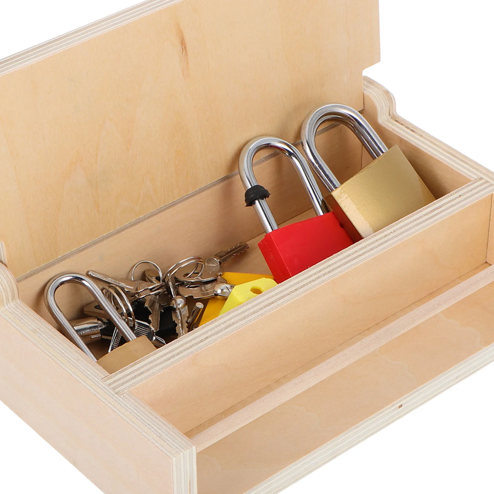 Caixa de bloqueio de madeira montessori para crianças habilidades motoras finas quebra-cabeça educacional desbloqueio jogo aprendizagem precoce desenvolvimento cognitivo