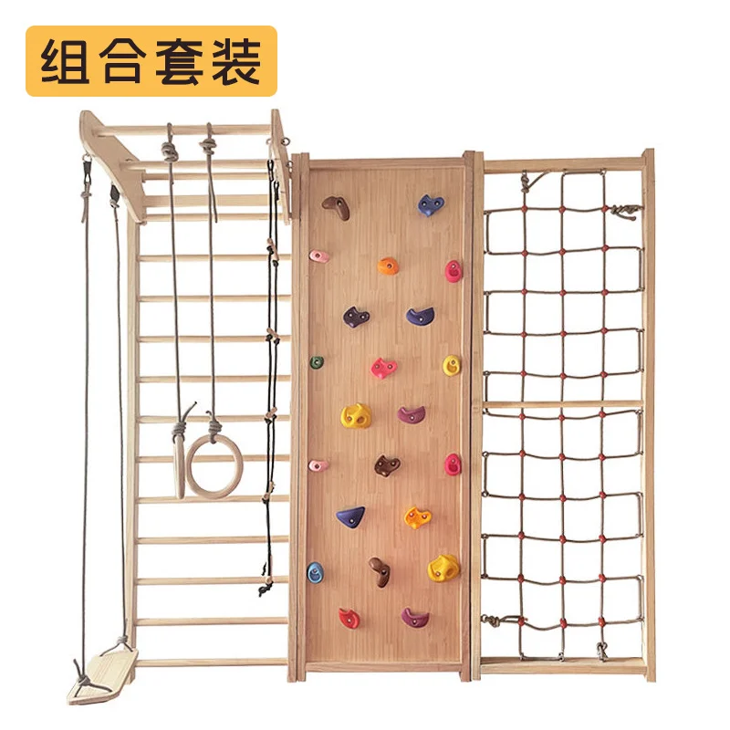 

Оптовая продажа с завода: Деревянный спортивный комплекс для помещений на заказ, игровой набор для лазания