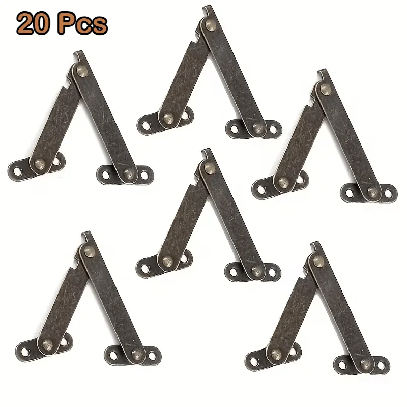 Folding Lid Support Hinge Bronze Lid Support  20 Pcs Lift Up Stay  Lid Stay  Display Bracket For Furniture Cabine
