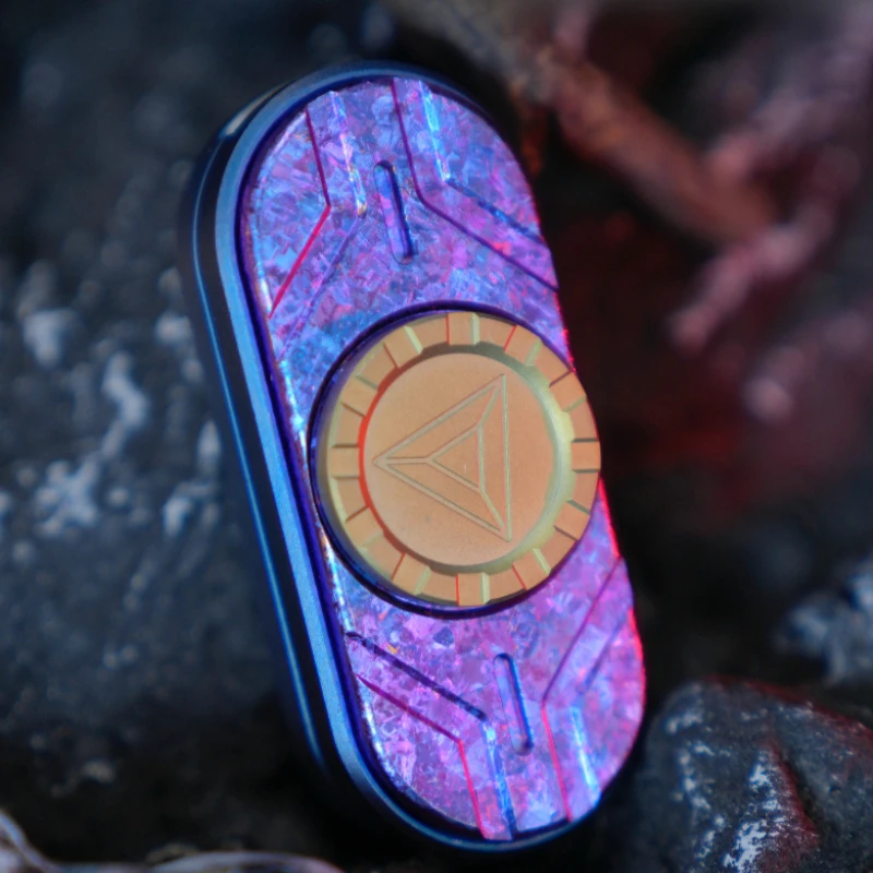 Fidget Spinner Magnetico 2 in 1 con Ruota a Cricchetto, Slider Meccanico in Metallo, Giocattolo Antistress EDC