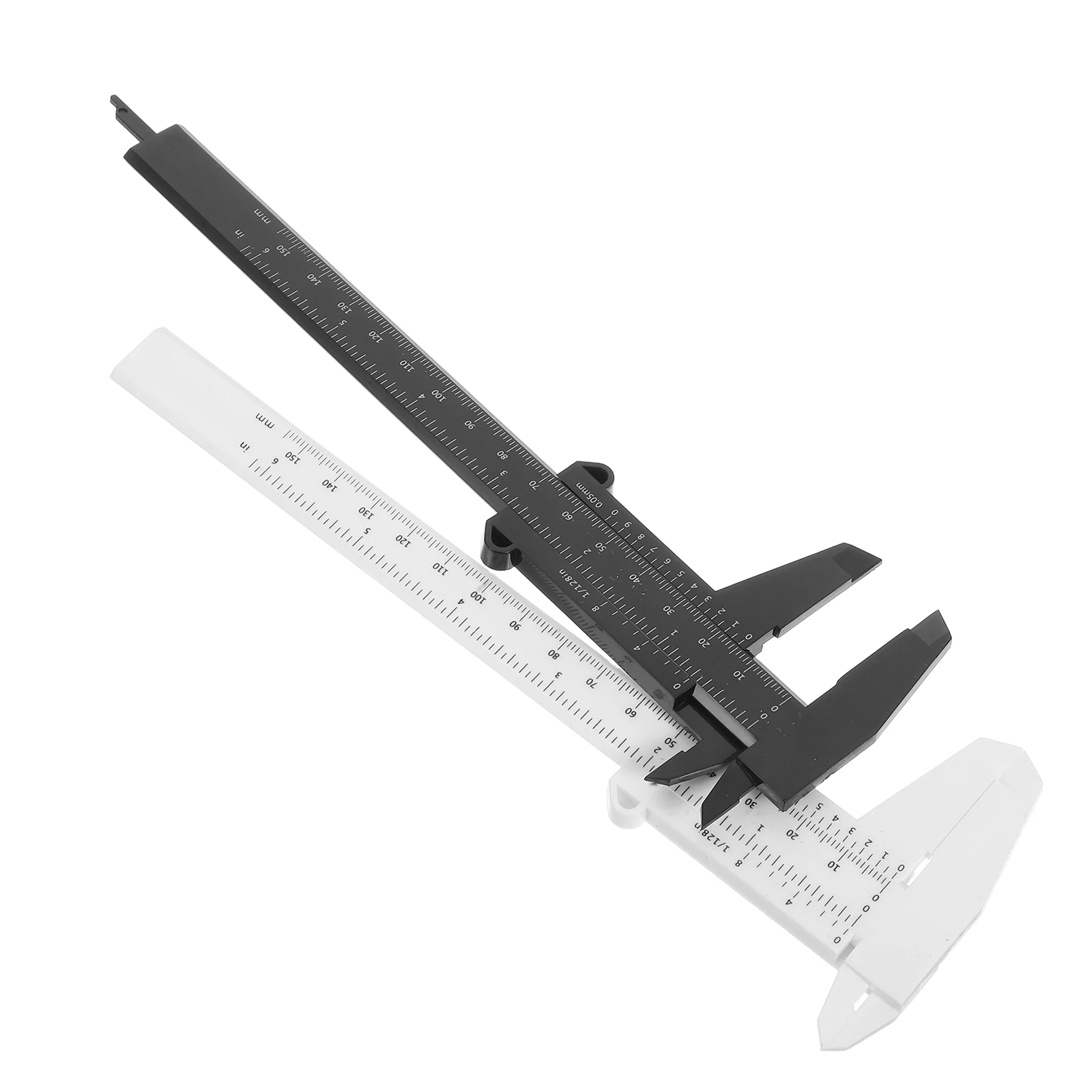 

2pcs Plastic Caliper Tools High Measurement Dual Head Design Portable Positioning Ruler Clear Scales Lightweight