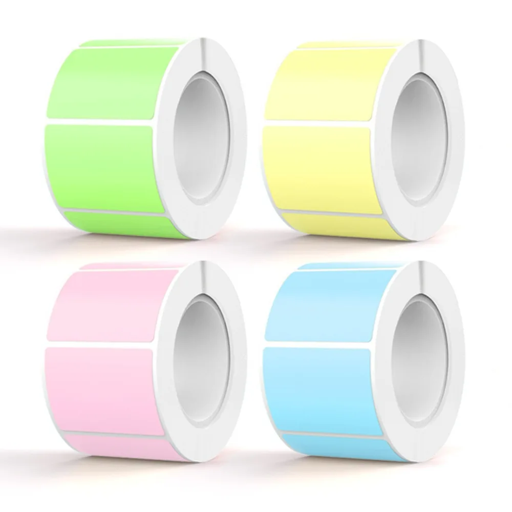 200pcs Self Adhesive Label Stickers Waterproof Solid Color Label Paper Tear-proof Handwritable Name Stickers Home Accessories