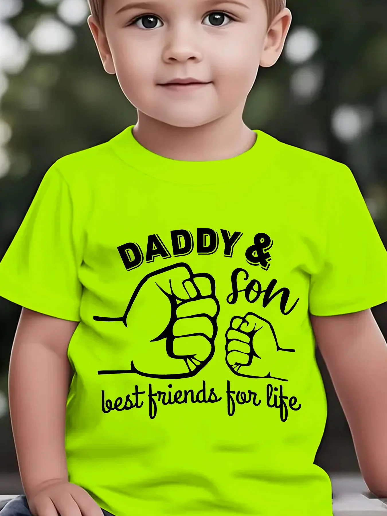Boys Daddy‑Son Themed Print T‑Shirt NY‑DX3522, 