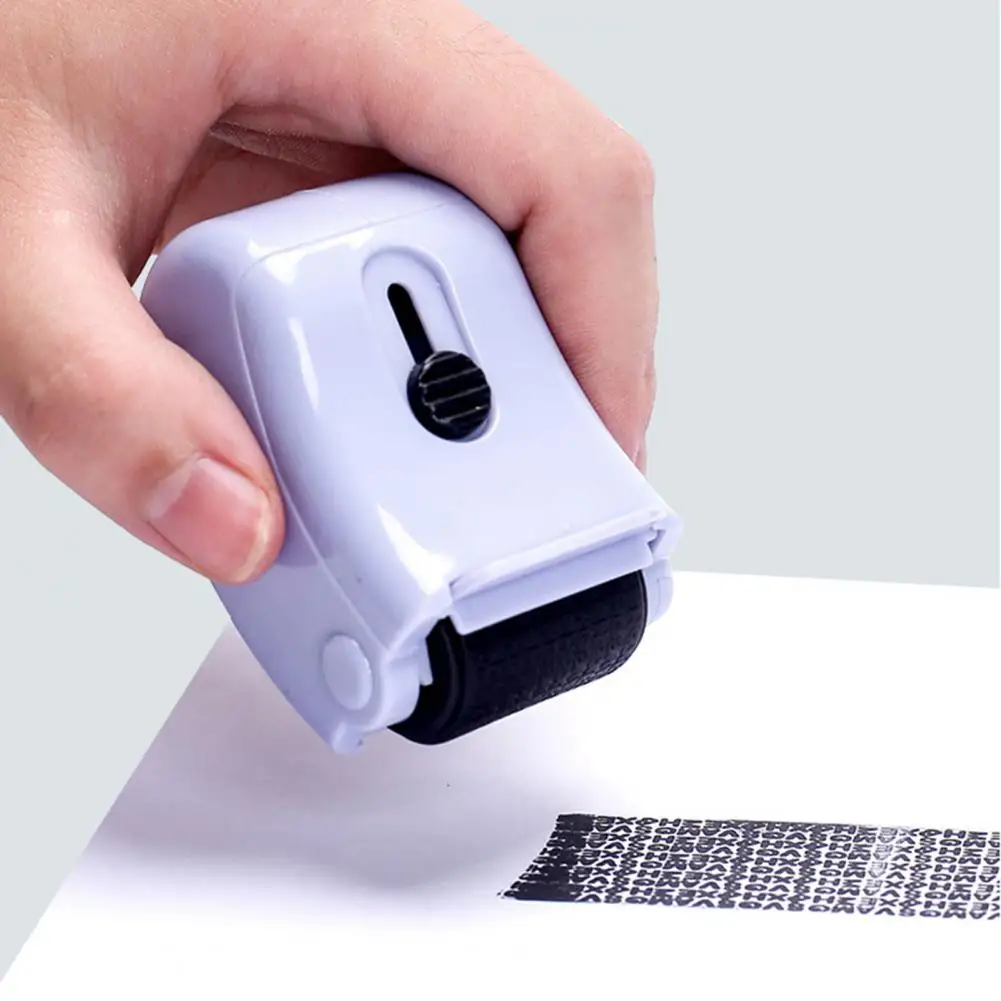 Identity Roller Stamp with Ink ID Blockout Personal Information Privacy Security Theft Stamp