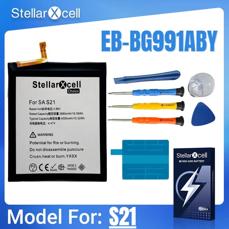 

StellarXcell-Choice-Battery для Samsung S21 аккумулятор EB-BG991ABY Сменная батарея Премиум чистый кобальт замена батареи