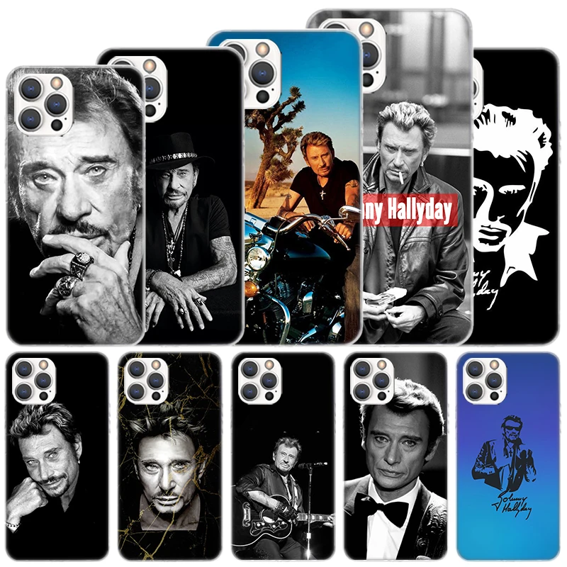 Johnny Hallyday Music Soft Case For iPhone 16 15 Plus 11 12 13 Mini 14 Pro Max Apple Phone Cover X XS XR SE 7 8 SE Coque 11 12 1