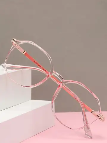 Transparent Computer Glasses Frame Women And Men Anti Blue Light Round Glasses Blackout Glasses Optical Glasses Lenses