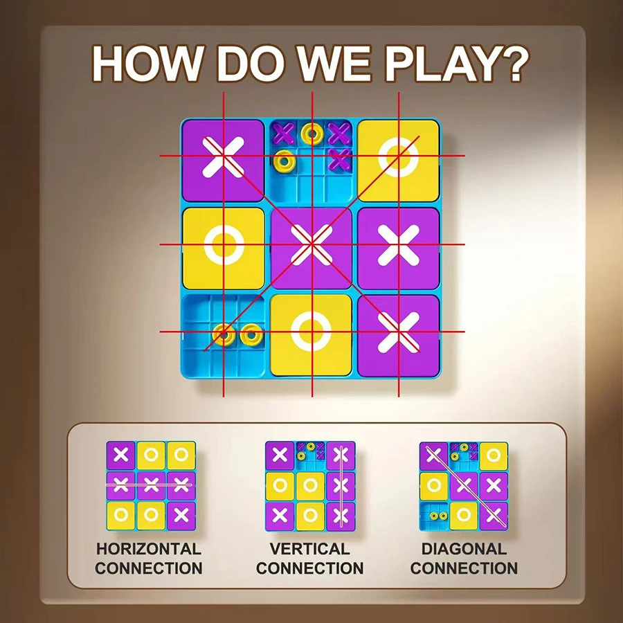 مجموعة واحدة - لعبة الطاولة التعليمية التفاعلية العائلية من Tic-Tac-Toe الممتعة لتطوير مهارات التفكير والمنطق والتكيف #3