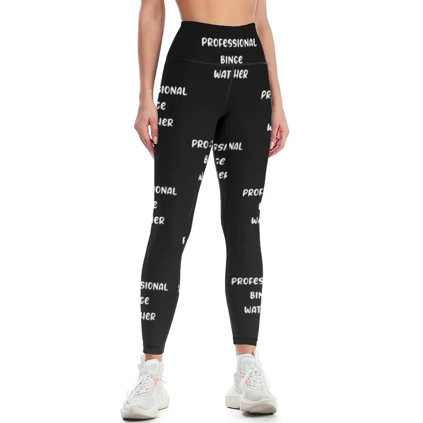 

professional binge watcher Leggings trousers high waist Pants sport sporty woman gym Womens Leggings
