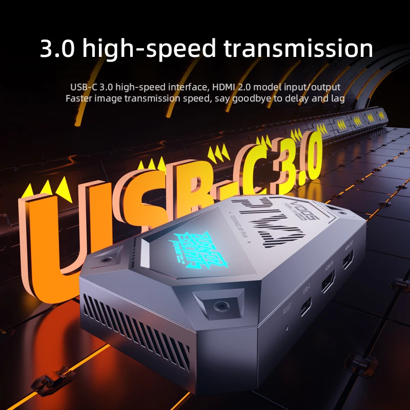 بطاقة التقاط ألعاب الصوت والفيديو Piva 4K 60 هرتز USB 3.0 لالتقاط البث المباشر OBS