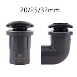 1pc Fish Tank DIY Water Outlet Joint Sea Tank PVC Connectors Inner Dia 20/25/32mm Aquarium Accessories