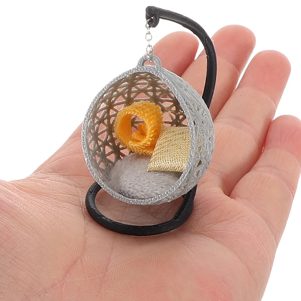 

2 шт. миниатюрные подвесные качели-кресло, аксессуар для кукольного домика, масштаб 1:30, мини-мебель, украшение, кресла для кукол, крошечные качели для маленьких фигурок