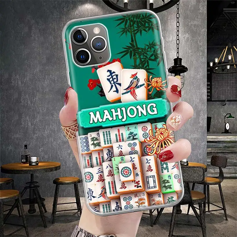 Creative Mahjong Soft Phone Case For IPhone 11 13 16 Pro MAX 15 + 14 Plus 12 Mini X XS Apple 8 7 SE Fundas Coque 11 12 13 14 Pro