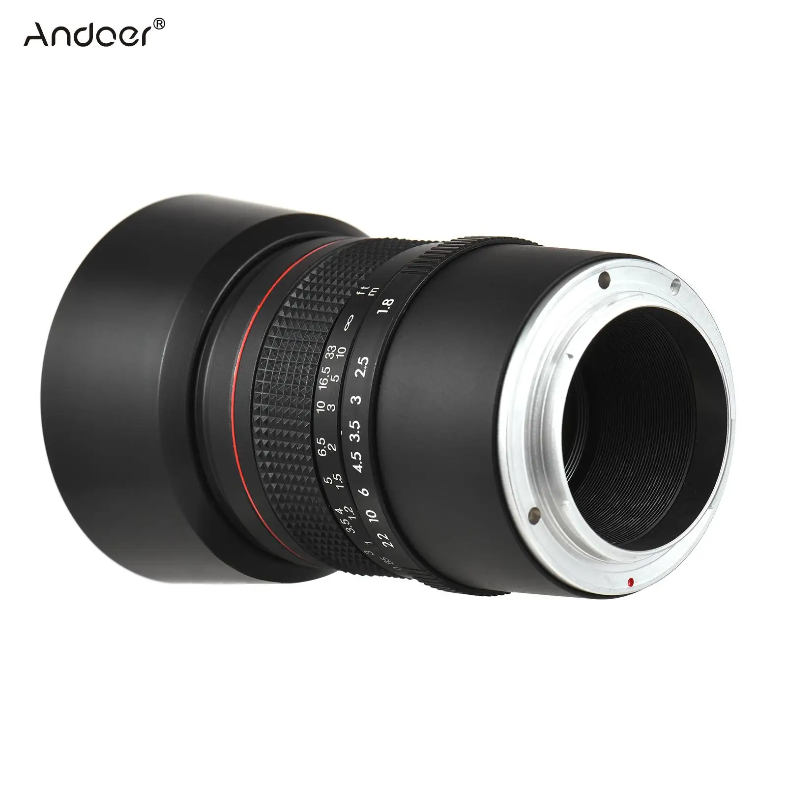 Andoer 85mm F1.8 Medium Telephoto Camera Lens MFLarge Aperture Full Frame  for Sony A7III/A7RIII/A7SII/A9/A6400 E-Mount Cameras