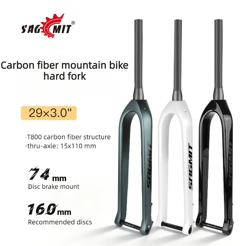 SAGMIT Bolanni Vollcarbon MTB Starrgabel 29er XCMountainbike Starrgabel Boost 15x110mm Thru Offroad Fahrradteile