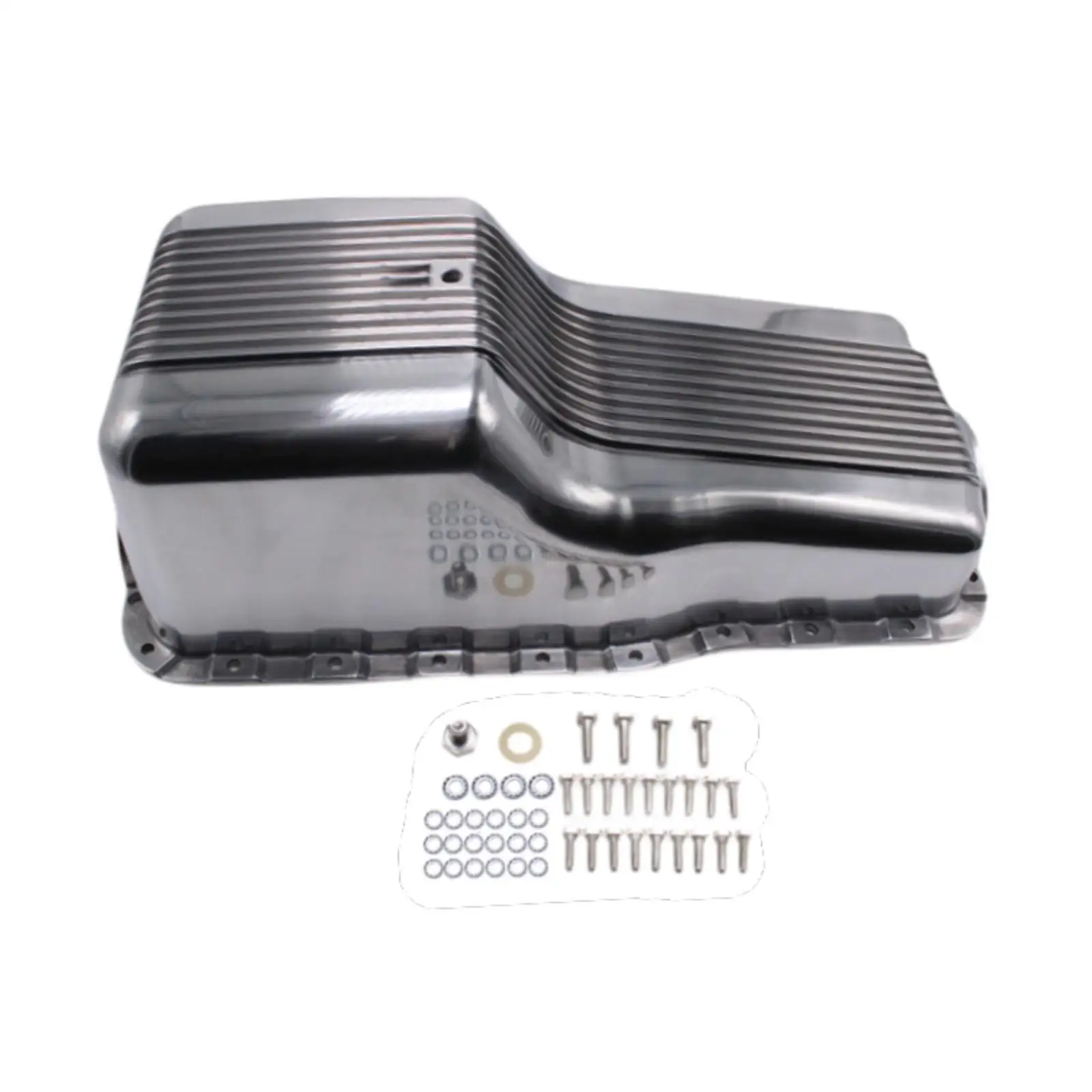 

Swap Oil Pan Set Finned Design Replacement for Ford 260 289 302 Engines 1962-82 Easily Install Lightweight Vehicle Accessories