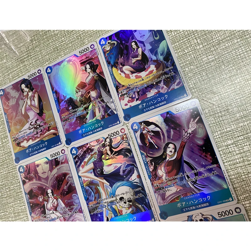 Anime ONE PIECE DIY ACG Refraction Foil Boa Hancock Toys Tabletop Battle Games for boys Collectible Cards Birthday Present