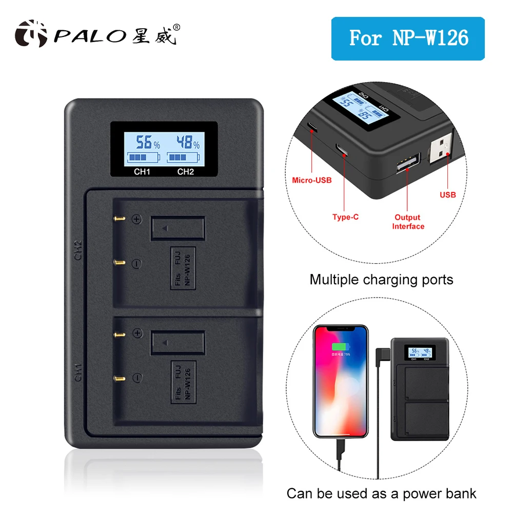 NP-W126 np W126 NP-W126S W126S液晶usb充電器fujifil富士X-Pro1 XPro1 XT1 XT3 XA5 XT20 XT2 XT10 XE3 X100F X-PRO2バッテリー