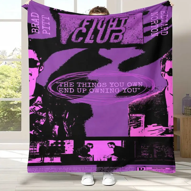 Vintage Fight Club Movie Soft Flannel Throw Blanket,Cozy Warm Blanket for Bed,Sofa,Living Room,Picnic,Camping,Home Decor,Gift