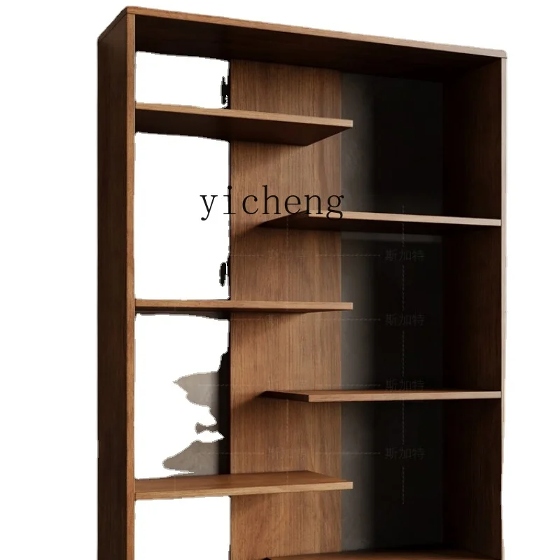 

Zf Solid Wood Bookshelf Office Storage Rack Bedroom Children's Sundries Storage Rack Miji Style Bookcase