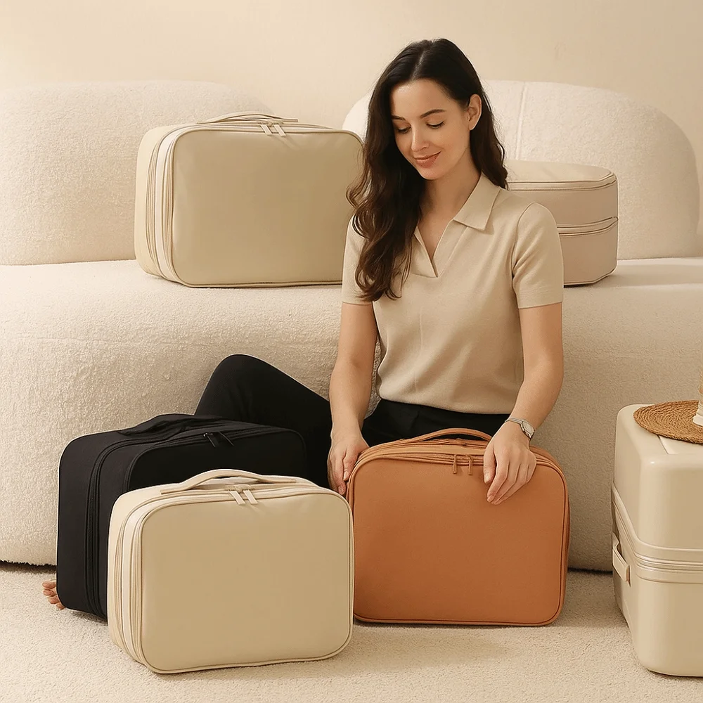 

Portable Handheld Travel Shoe Bag Dustproof Mildew-proof Shoes Storage Bag with Zipper Large Capacity Shoe Carrier Bag Shoe Box