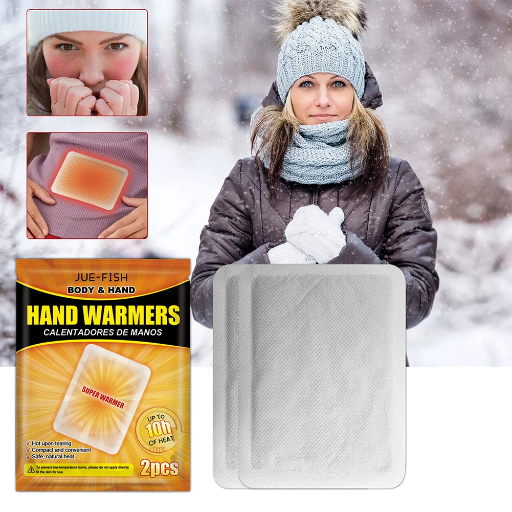 2PCS Air Activated Warmers Winter Heating Pad Long Lasting Disposable Heating Pack Heat Patch Instant Heat Body Foot Hand Warmer