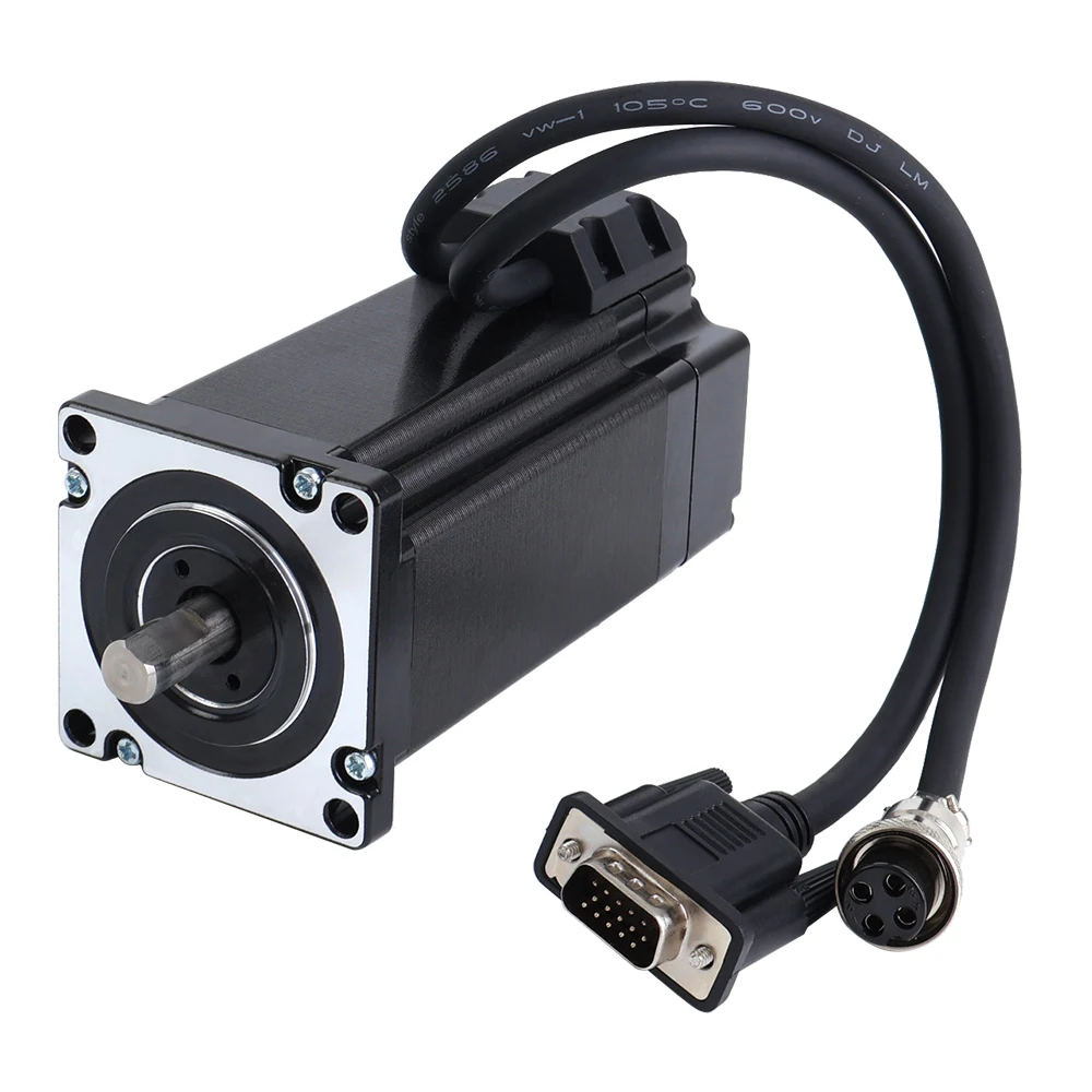 STEPPERONLINE 1 Axis 4Nm Nema 24 Closed Loop Stepper Motor 5A with Nema24 Hybrid Servo Driver CL57Y V2.0 and Cables CNC Kit
