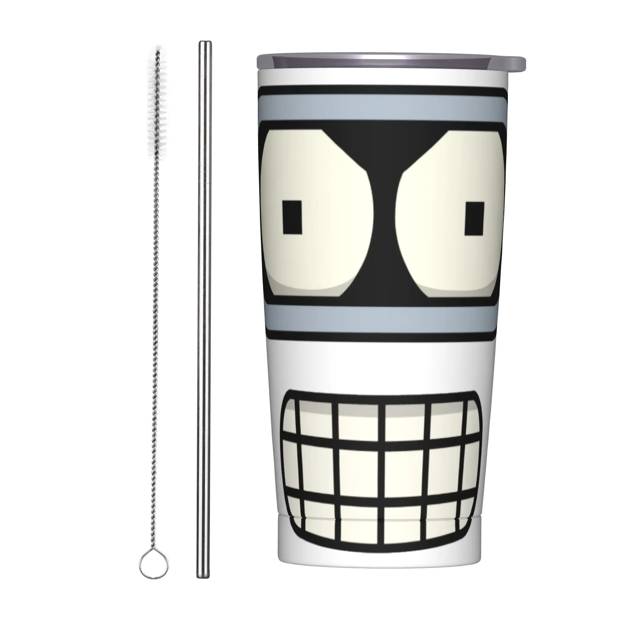 

Комедийная анимационная кружка-термос «Футурама» из нержавеющей стали с вакуумной изоляцией для офиса и дома, 20 унций