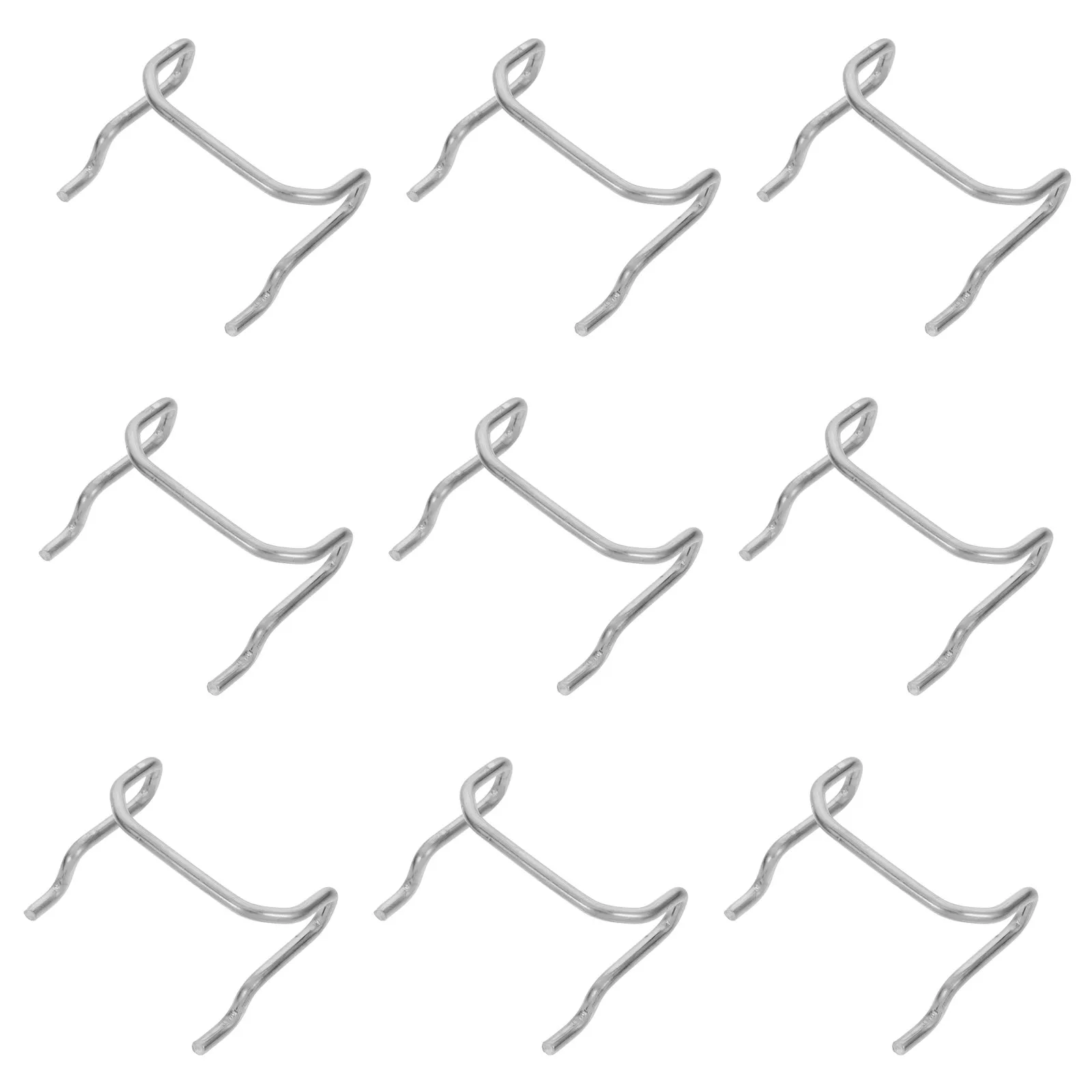 10Pcs Heavy Duty Stainless Steel Pegboard Hook Thickened Hooks for Garage Workshop Storage Bin Tool Hanger Metal Pegboard view 6