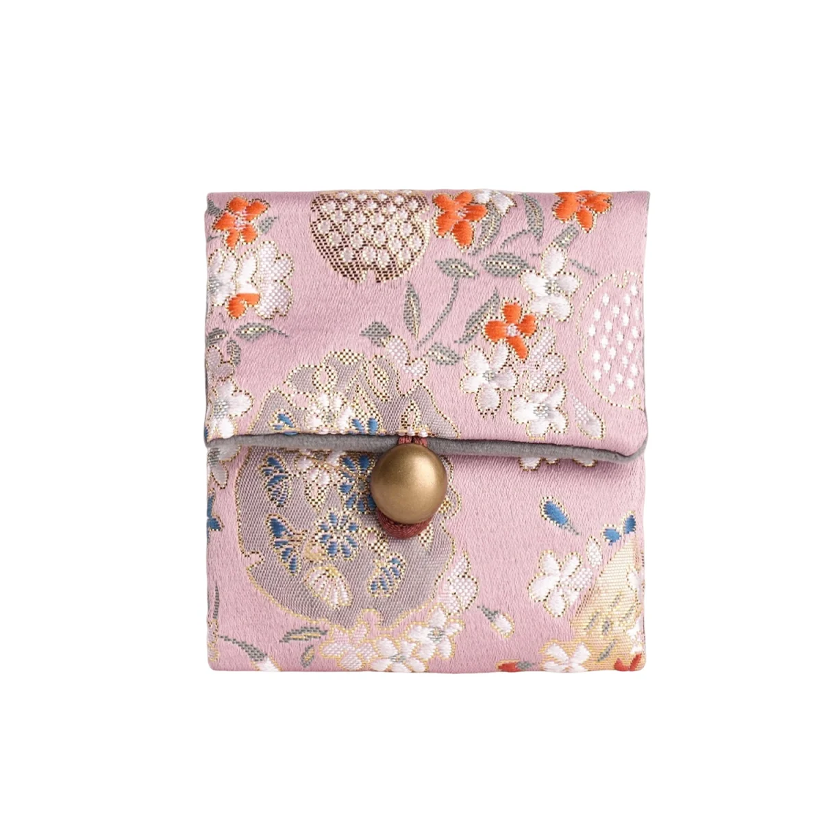 

Embroidered Jewelry Pouch Compact National Cloth Bag Exquisite Jewelry Pouch Hand-Stitched Buckle Jewelry Bag For Dressing Gift