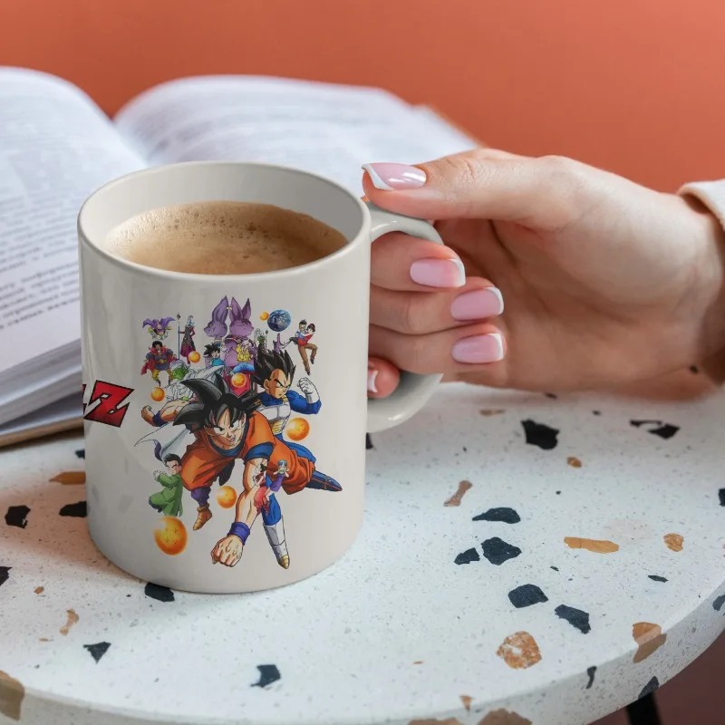 

Anime Dragon Ball Son Goku White Ceramic Mug Mug Cartoon Print Office and Home Coffee Cups Tea Cup Birthday Gift