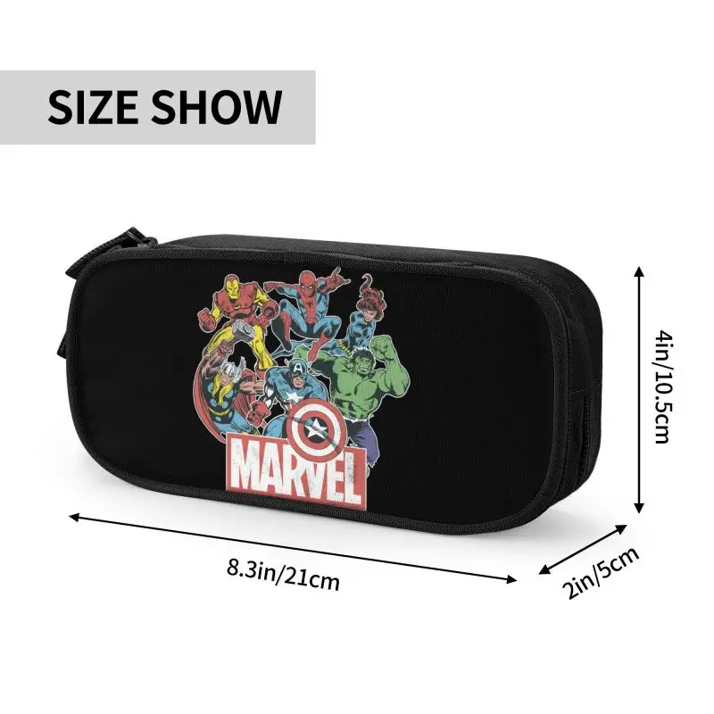 Imagem -04 - Grande Bolsa de Lápis de Armazenamento Material Escolar Kawaii Hulk Vingadores Clássicos Grande Menino Menina