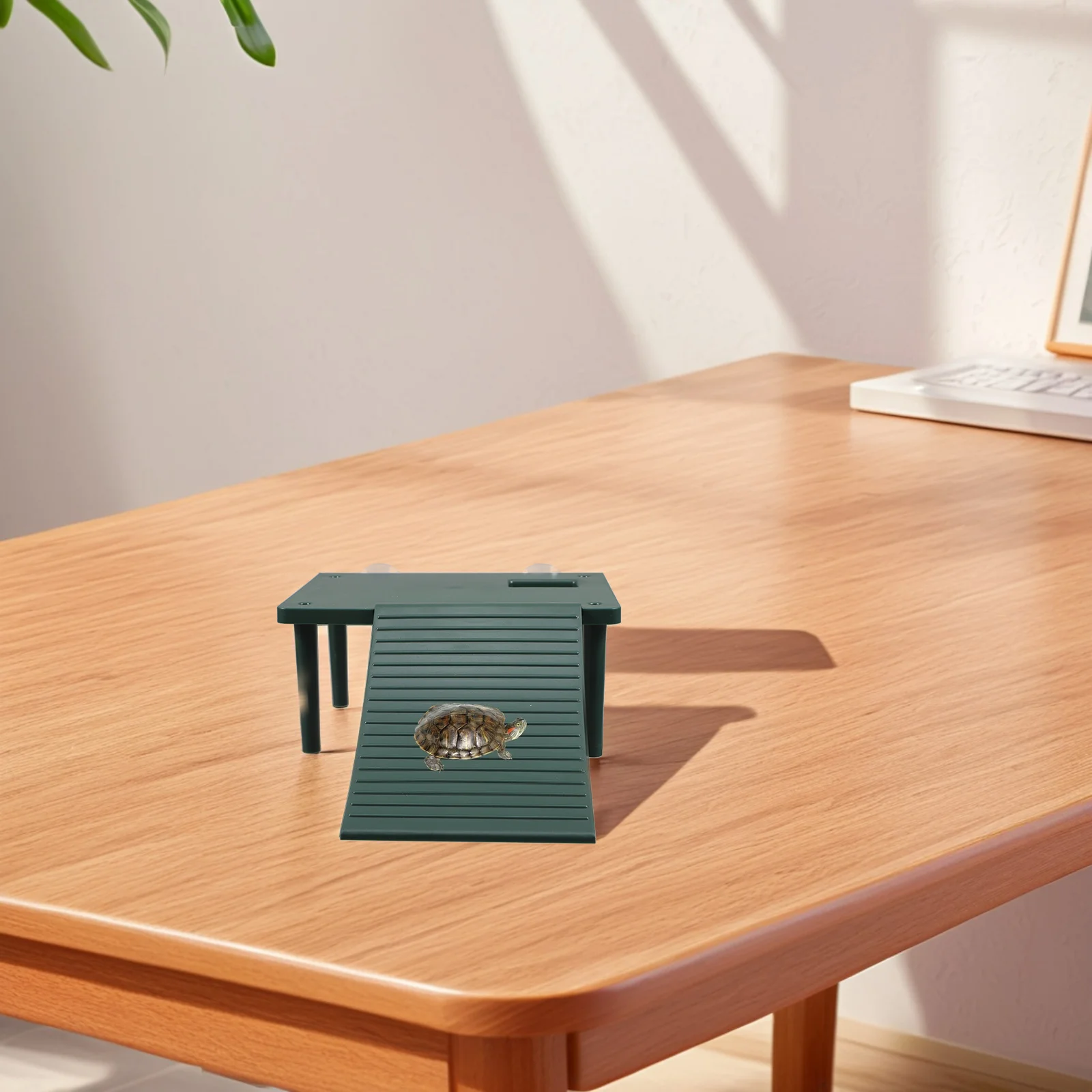 

Turtle Basking Island Floating Platform for Aquatic Pets with Ramp Reptile Sun Terrace Habitat Tank Rest Area