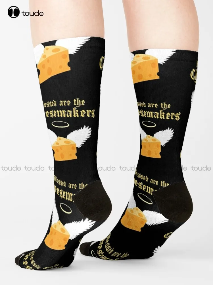 Blessed Are The Cheesemakers Socks Women Crew Socks Unisex Adult Teen Youth Socks 360° Digital Print Harajuku Gd Hip Hop Gift