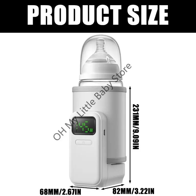 M76C USB C Powered Insulated Milk Bottle Cover 6 Temperature Option Digital Control