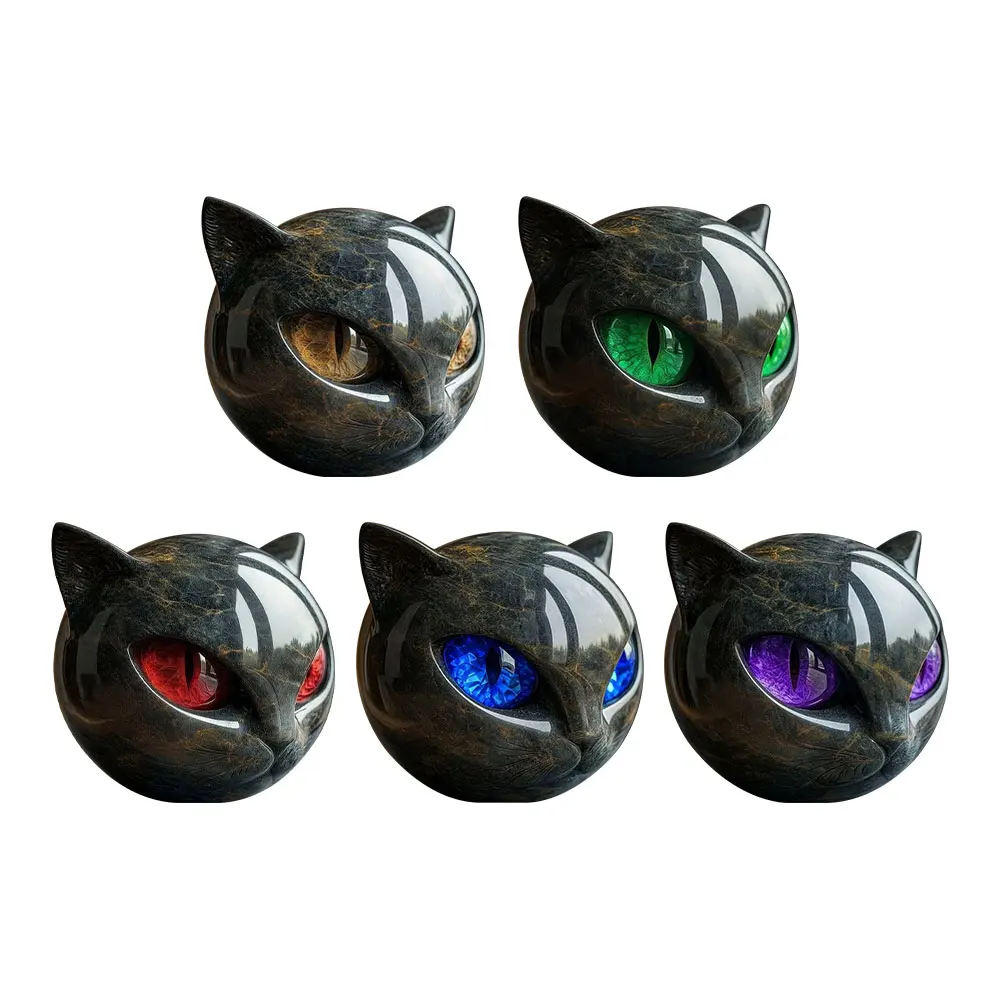 ديكور فاخر القطط السوداء حجر النحت أنيقة مكتب منزلي ديكور مكتب هدية جاهزة قطعة فنية لمحبي القطط النساء الرجال الهدايا #6